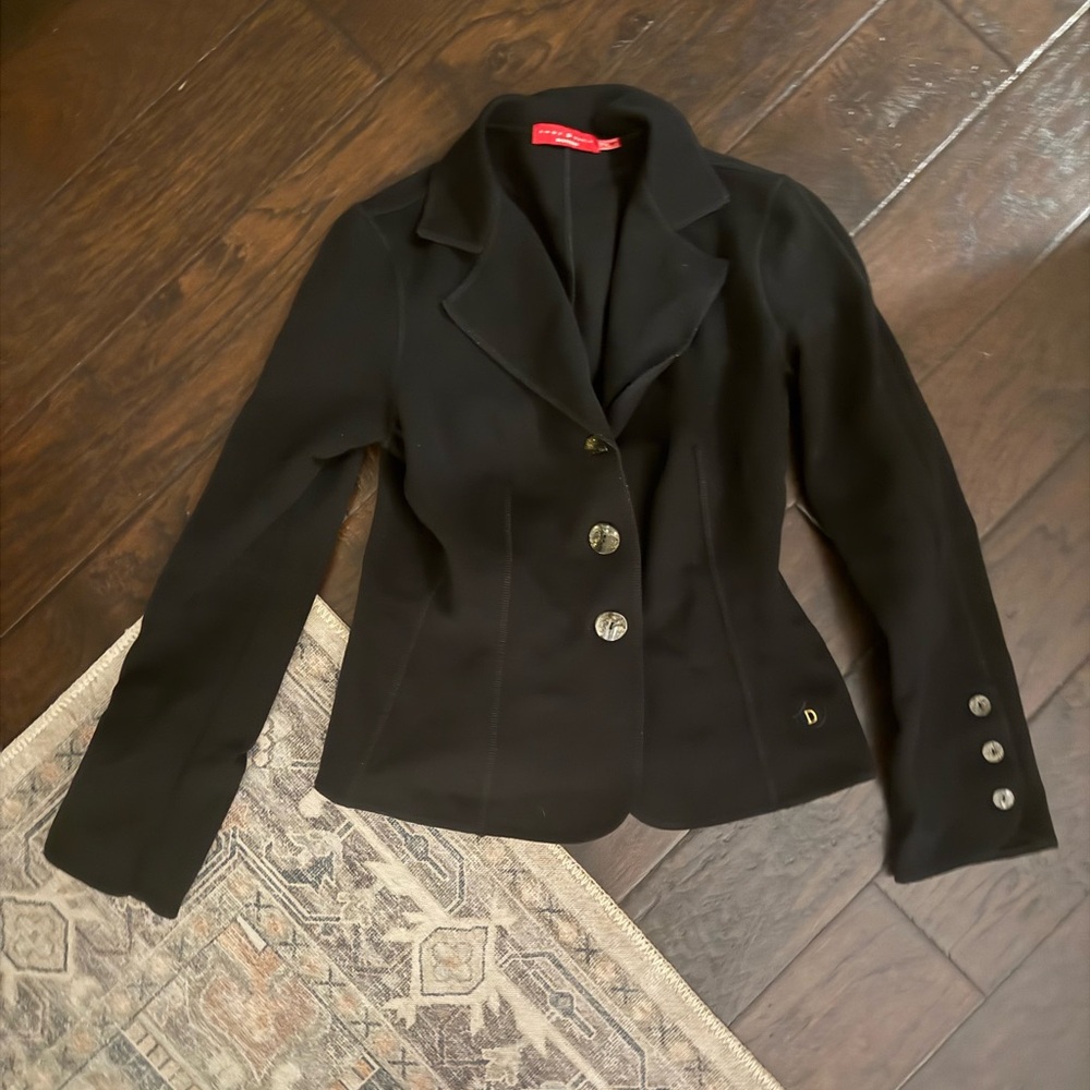 Vintage Andy d’Auria Dismero Black Fitted Blazer Jacket Women’s Size 4 Italy